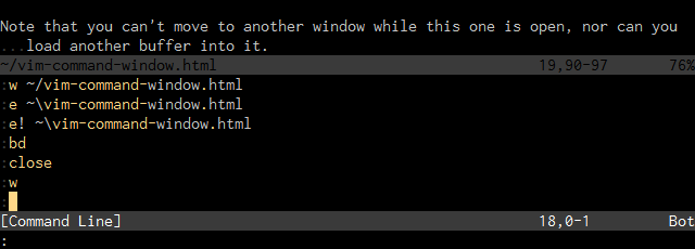 Vim W Command